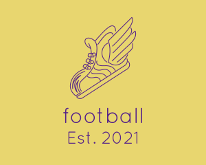 Foot Wear - Fly Wing Sneaker logo design