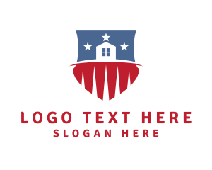 American - USA Real Estate logo design