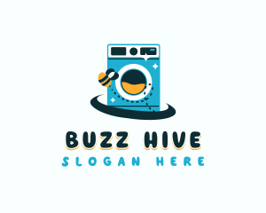 Bee Laundry Laundromat logo design