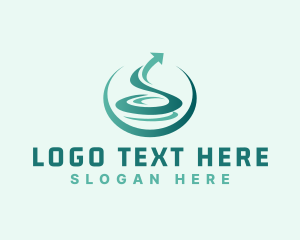 Logistics - Arrow Swirl Media logo design