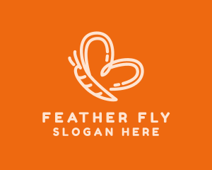 Flying Butterfly Insect logo design