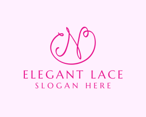 Lace - Letter N Ribbon logo design