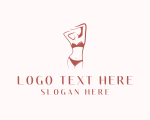 Body Positivity - Sexy Woman Lingerie logo design