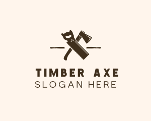 Carpentry Woodcutting  Tools logo design