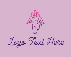 Angel - Adult Sexy Lady logo design