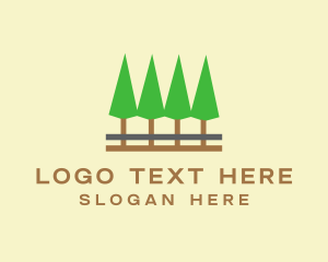 Wood - Pine Tree Forest logo design