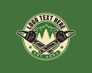 Forest - Chainsaw Forest Logger logo design