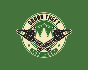 Logger - Chainsaw Forest Logger logo design