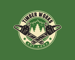 Logger - Chainsaw Forest Logger logo design