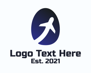 Flight - Egg Jet Plane logo design
