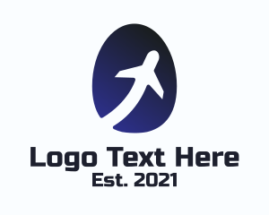 Airplane - Egg Jet Plane logo design