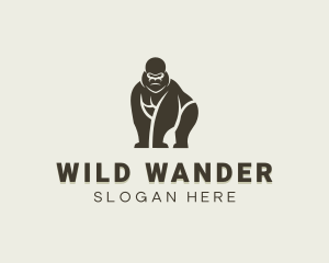 Wild Primate Gorilla logo design