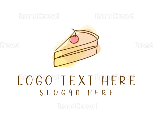 Cherry Cake Slice Logo