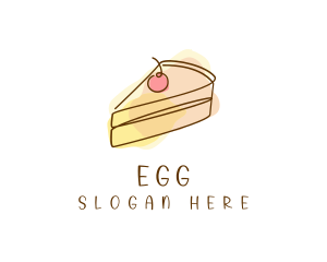 Cherry Cake Slice Logo