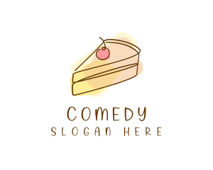 Cherry Cake Slice Logo