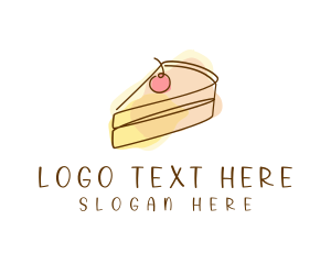 Cherry Cake Slice Logo