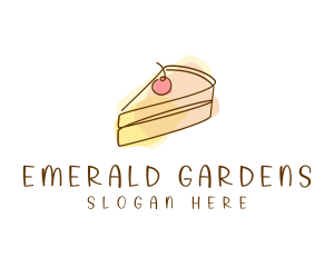 Cherry Cake Slice Logo