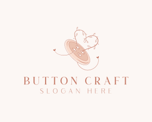 Button Leaf Heart Tailoring logo design