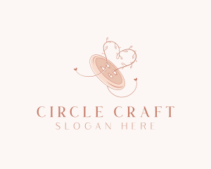 Button Leaf Heart Tailoring logo design