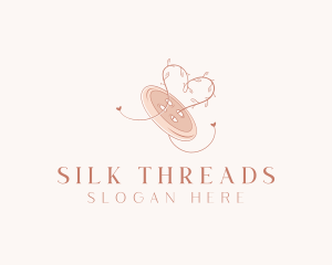 Button Leaf Heart Tailoring logo design