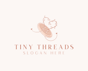 Button Leaf Heart Tailoring logo design