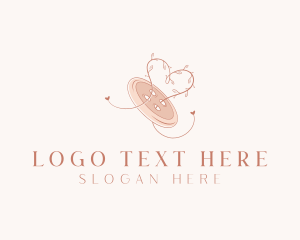 Embroidery - Button Leaf Heart Tailoring logo design