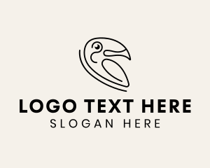 Monoline - Modern Minimalist Toucan logo design
