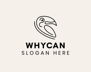 Modern Minimalist Toucan  Logo