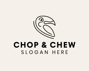 Tropical Bird - Modern Minimalist Toucan logo design