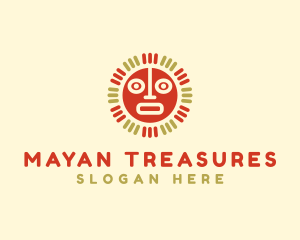 Mayan - Mayan Sun Mask logo design