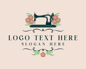 Floral Sewing Machine Logo