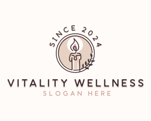 Wellness Spa Candle logo design