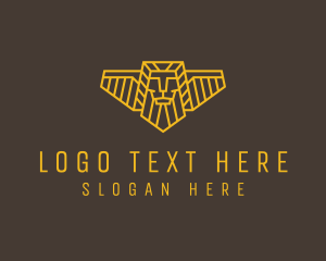 Geometric - Lion Head Wing logo design