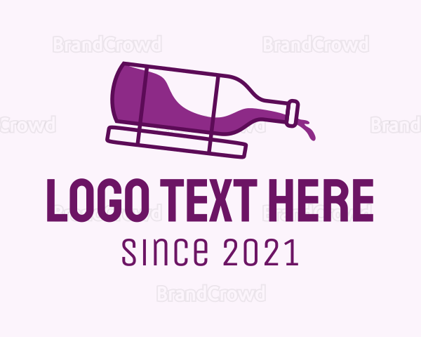 Wine Liquid Bottle Logo