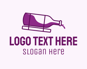 Wine Liquid Bottle  Logo