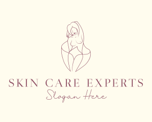 Flower Nude Sexy Woman logo design