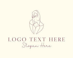 Flower Nude Sexy Woman Logo