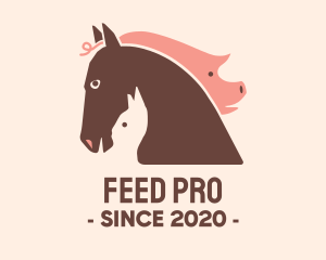 Feed - Farm Barn Animal Heads logo design