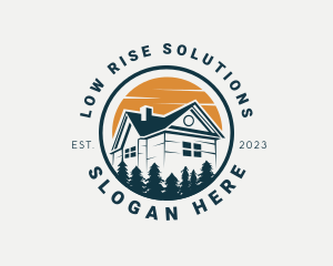 Housing Roof Badge logo design