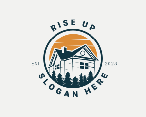 Housing Roof Badge logo design