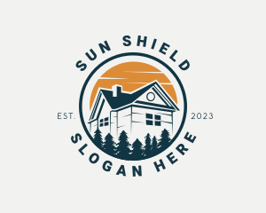 Housing Roof Badge logo design