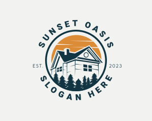 Housing Roof Badge logo design