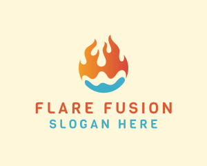 Fire Water Hvac logo design
