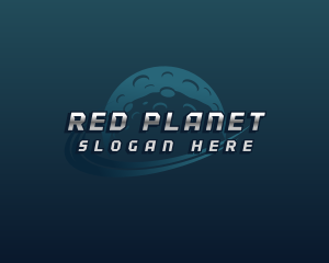 Planet Moon Orbit logo design