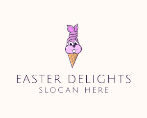 Rabbit Ice Cream logo design