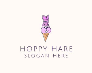 Rabbit Ice Cream logo design