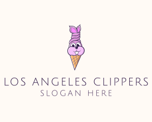 Animal - Rabbit Ice Cream logo design
