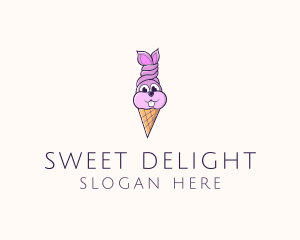 Sherbet - Rabbit Ice Cream logo design