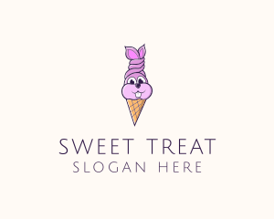 Rabbit Ice Cream logo design