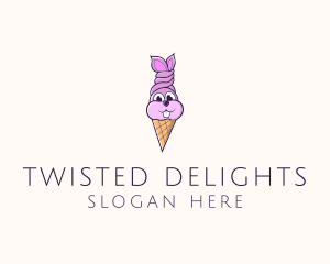 Rabbit Ice Cream logo design